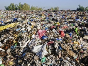 clothes in landfill