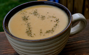 creamy carrot and bean soup