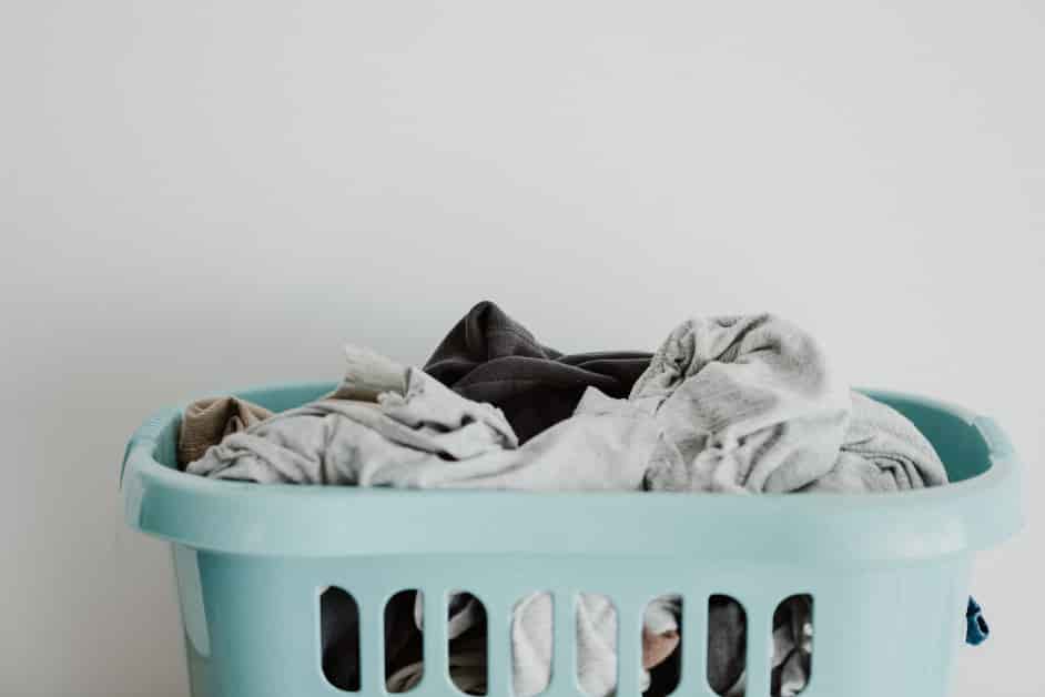 Laundry Hamper with Clothes