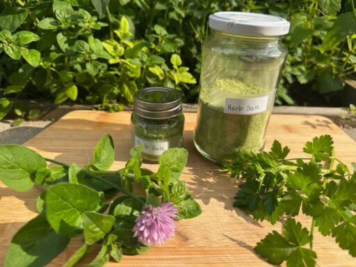 How to Make Your Own Herb Salt with Homegrown Herbs and Foraged Herbs